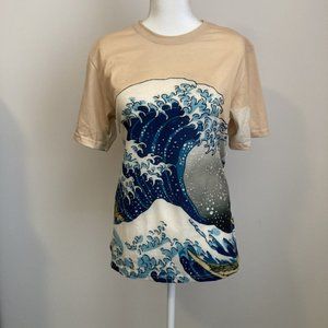 YIZZAM Graphic T-Shirt, The Great Wave Japanese Print, size M